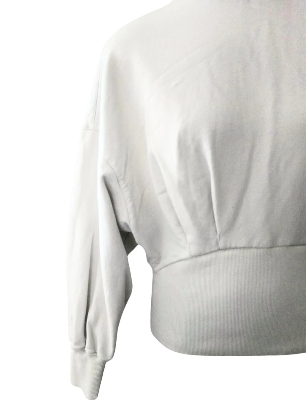 Marcella NYC Maris Sweatshirt European French Terry Puff-Sleeve Cream Large - Picture 6 of 8